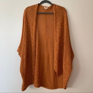 Burnt Orange Open Cardigan